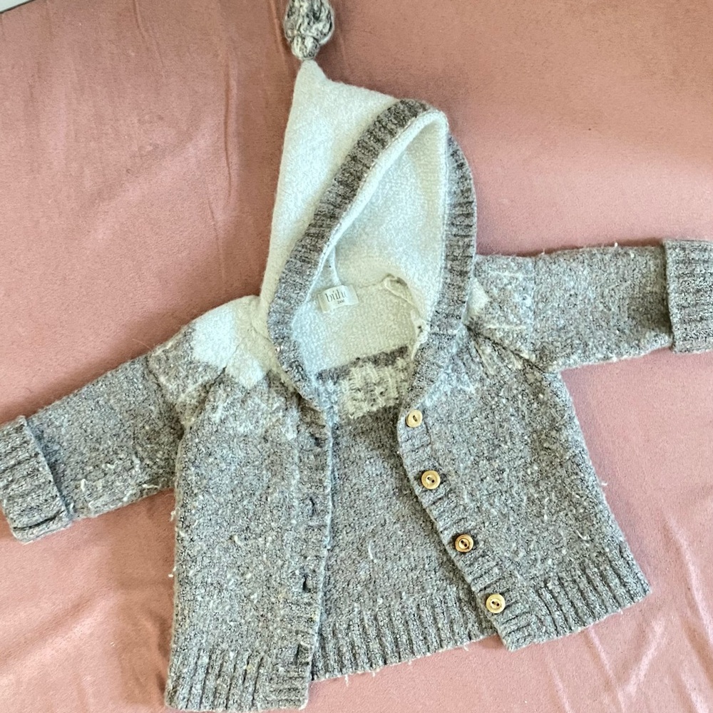 Búlu Hooded Knit Baby Cardigan